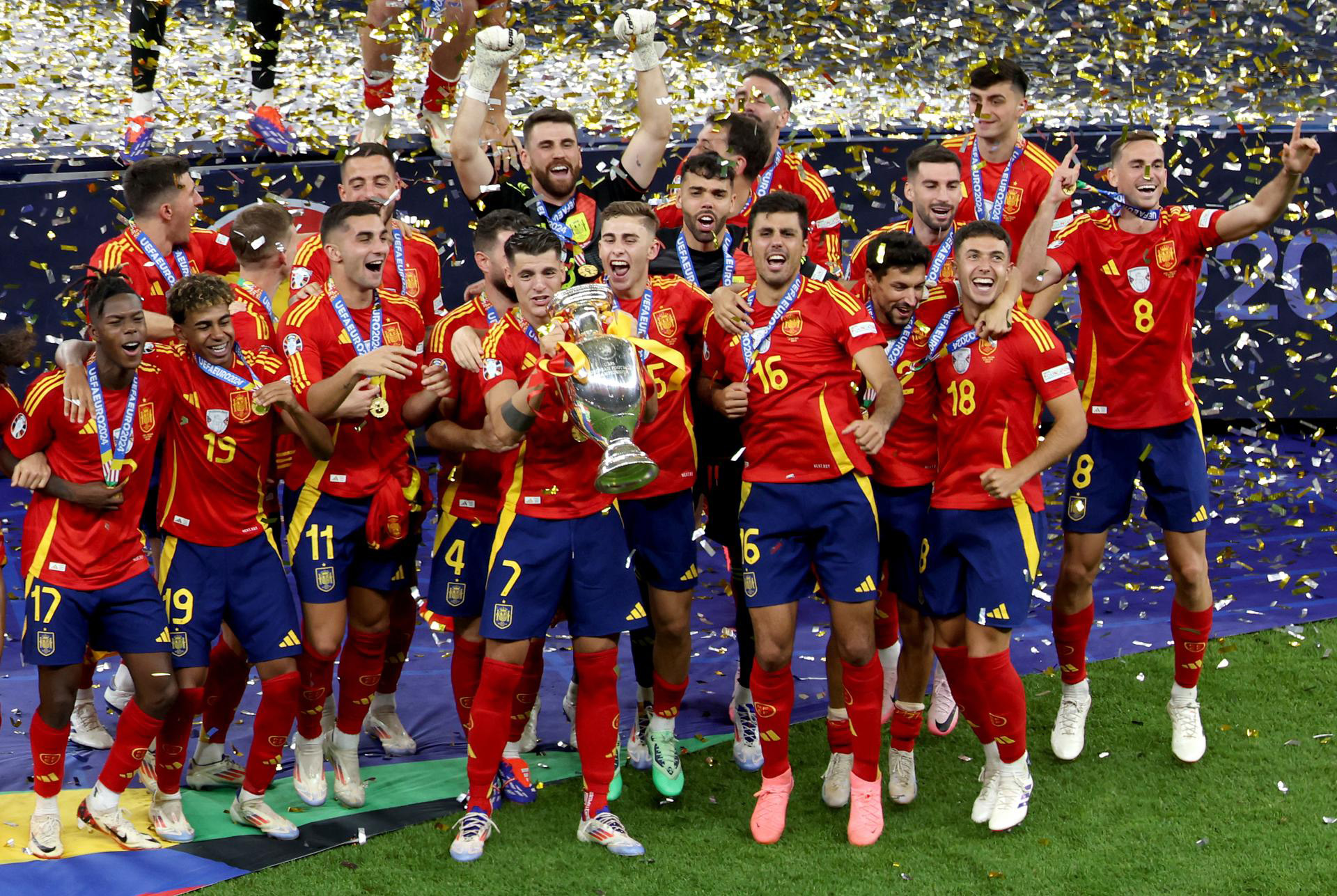 España derrotó a Inglaterra en la gran final de la Eurocopa 2024, en el Estadio Olímpico de Berlín. Foto: Agencia EFE