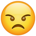 Emoji de cara enfadada