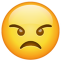 Emoji de cara enfadada