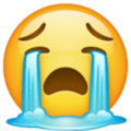 Emoji de cara llorando fuerte