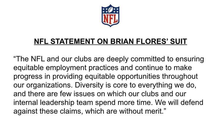 La NFL sentenció que la demanda y las acusaciones del entrenador en jefe, no tienen mérito legal