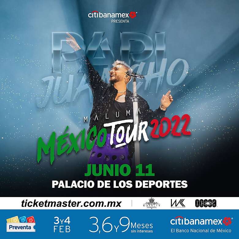 En unas semanas. Maluma retomará su gira "Papi Juancho Maluma World Tour"