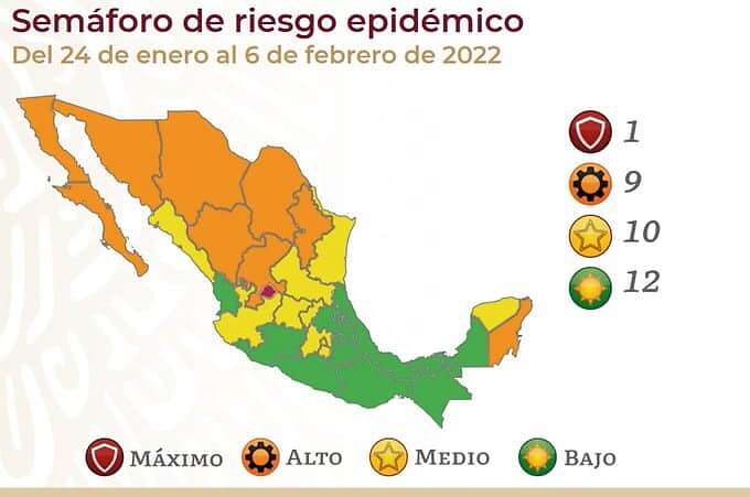 a nivel nacional se ha colocado a Querétaro en semáforo amarillo, subiendo de la posición 14 a la nueve