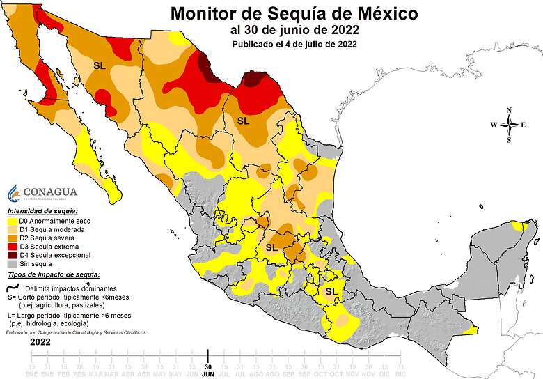 La Comisión Nacional del Agua (Conagua) declaró este martes el inicio de emergencia por sequía
