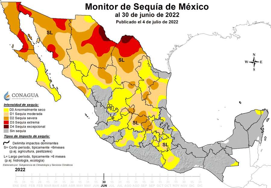 La Comisión Nacional del Agua (Conagua) declaró este martes el inicio de emergencia por sequía