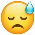 Emoji de cara con sudor frio