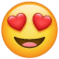 emoji 1f60d, cara con corazones por ojos