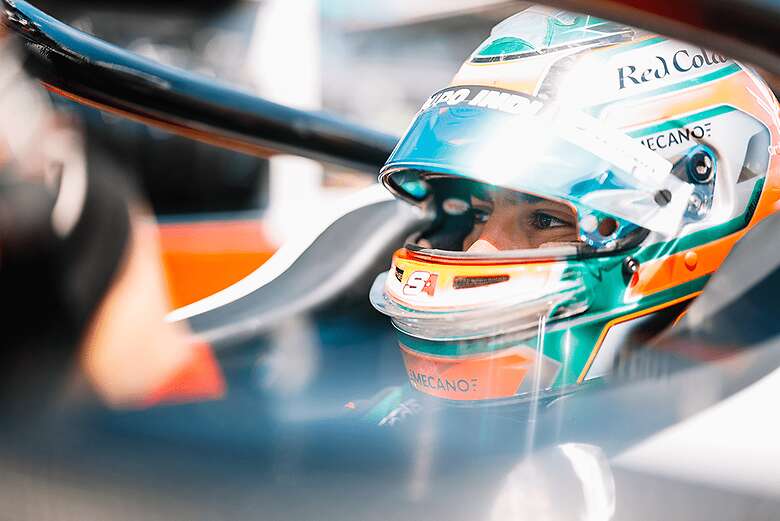 El piloto mexicano Salvador De Alba debutó en Indy NXT. Foto: Especial