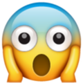 Emoji de cara de miedo
