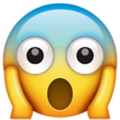 Emoji de cara de miedo
