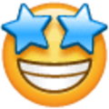 1f929, emoji con estrellas en los ojos