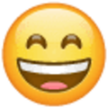 Emoji U+1F604, cara sonriendo con ojos sonrientes