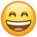Emoji U+1F604, cara sonriendo con ojos sonrientes