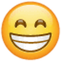 Emoji U+1f601, cara con sonrisa y dientes