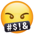 Emoji de cara cabreada maldiciendo