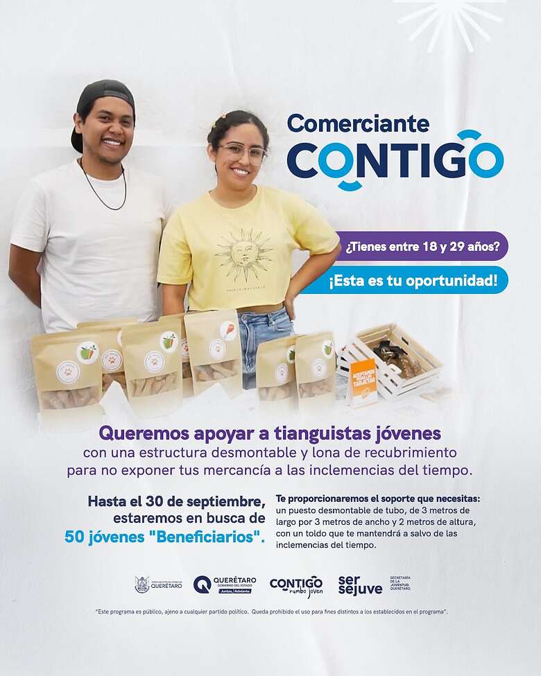 Las y los jóvenes podrán consultar las redes sociales y la página de la dependencia, sejuve.queretaro.gob.mx en el apartado de convocatorias