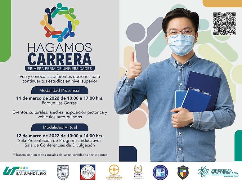 Con la colaboración de universidades públicas y privadas, se llevará a cabo la Primera Feria de Universidades “Hagamos Carrera”