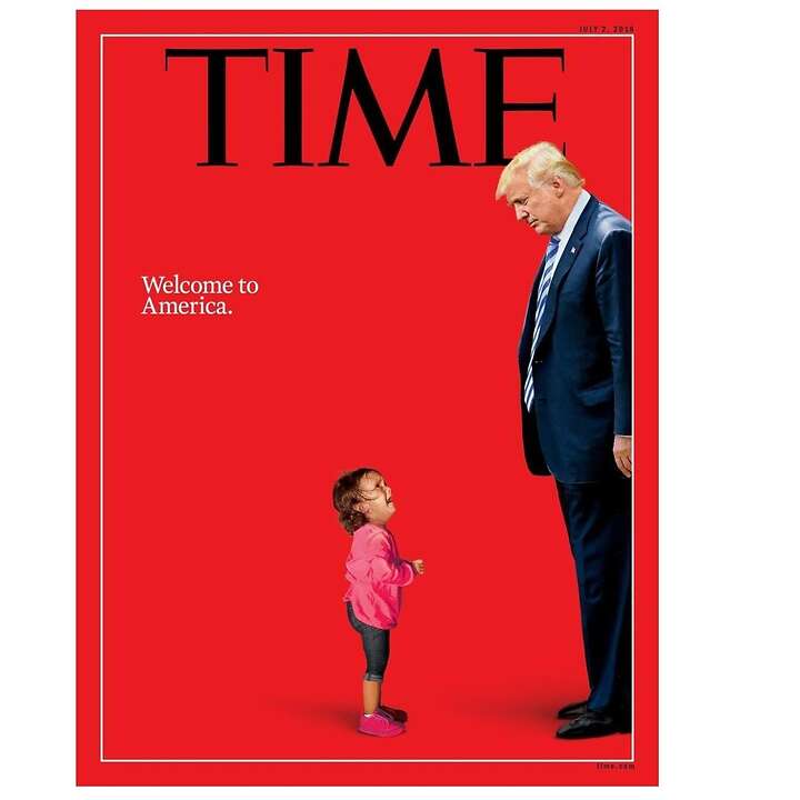 Trump ''se enfrenta'' a niña migrante en portada de la revista Time | El Informador