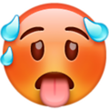 Emoji 1f975 de calor