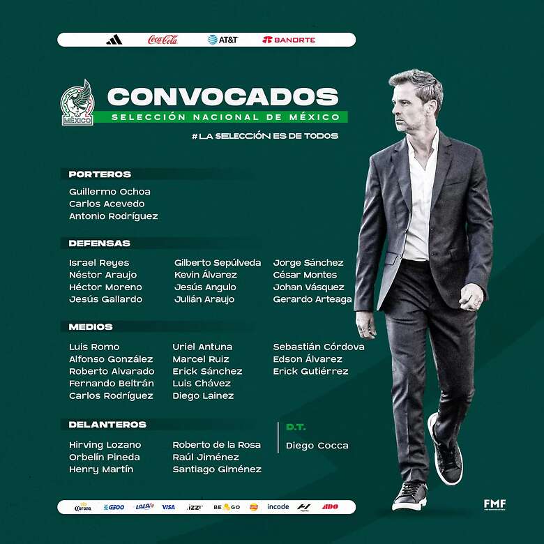 34 convocados por Cocca
