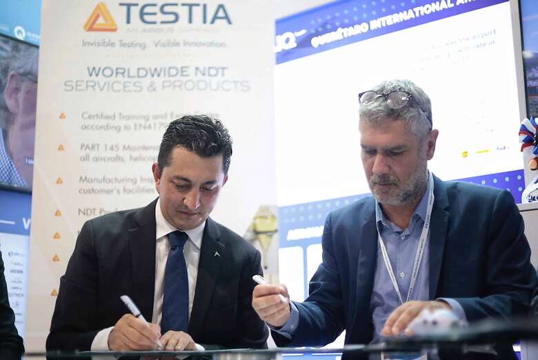 Se llevó a cabo la firma de un convenio de cooperación entre la UNAQ y Testia Group International