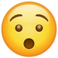 Emoji de cara incredula con boca abierta
