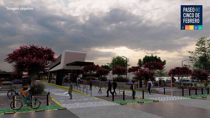 El proyecto de Paseo 5 de Febrero implica una reingeniería total de la vialidad. Foto: Especial