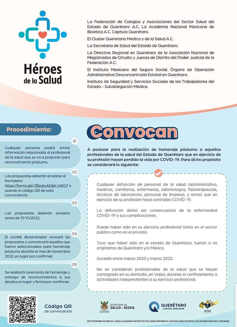 Convocan a homenaje a trabajadores de salud fallecidos por COVID-19. Foto: Especial