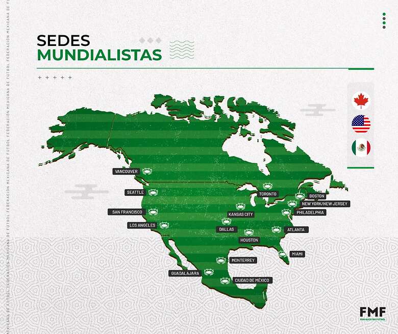La FIFA anunció las ciudades que albergarán partidos durante el Mundial de 202