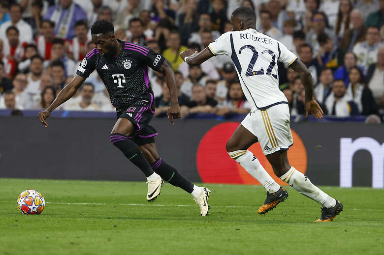 Alphonso Davies marcó contra el Real Madrid su primer gol en UEFA Champions League