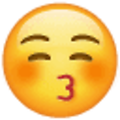 Emoji 1f61a, cara besando con ojos cerrados