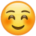 Emoji 263a, cara con ojos cerrados y sonrisa