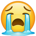 Emoji de cara llorando fuerte