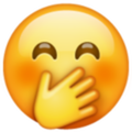 Emoji 1f92d, risa timida