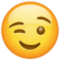 Emoji 1f609, cara guiñando el ojo