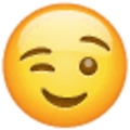 Emoji 1f609, cara guiñando el ojo