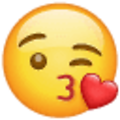 Emoji 1f618, cara lanzando un beso