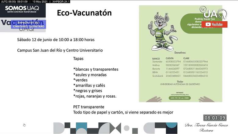 La UAQ realizará el ECO Vacunatón el sábado 12 de junio próximo. Foto: Especial