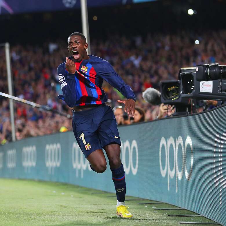 Sergi Roberto asisitió a Ousmane Dembélé que solo tuvo que empujarla para el 1-0