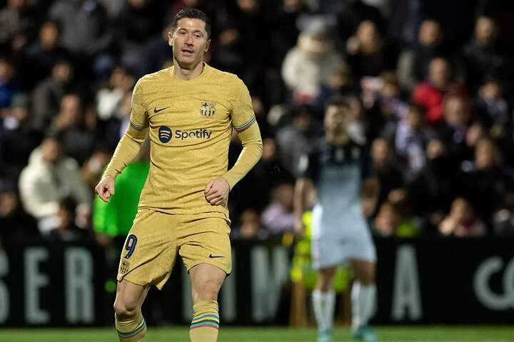 Lewandowski registra 22 goles en 23 partidos con el Barcelona