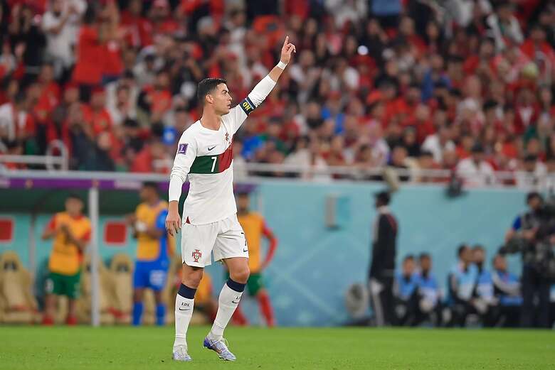 Cristiano Ronaldo entró al minuto 50 en el partido contra Marruecos