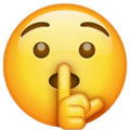 Emoji 1f92b, cara pidiendo silencio