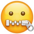 Emoji 1f910, cara con cremallera