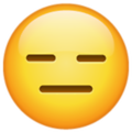 Emoji 1f611, cara sin expresion