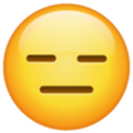 Emoji 1f611, cara sin expresion
