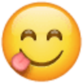 Emoji 1f60b. cara sonriente con la lengua fuera