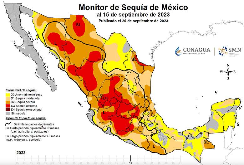 Conagua reportó aumento de la sequía extrema en México. Foto: Especial