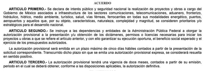 En el Diario Oficial de la Federación, López Obrador declaró de "seguridad nacional" los proyectos y obras del Gobierno de México. Foto: Especial