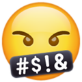 Emoji de cara cabreada maldiciendo