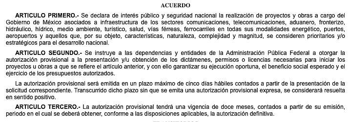 En el Diario Oficial de la Federación, López Obrador declaró de "seguridad nacional" los proyectos y obras del Gobierno de México. Foto: Especial